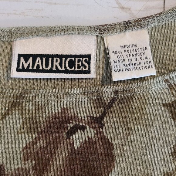 Vintage Y2K Maurices Floral Empire Top Phoebe Buffay Bohemian Made in USA Med - Picture 6 of 8